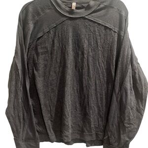 free people movement Dark Gray Long Sleeve Top(oversized)